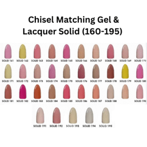 Chisel Matching Gel + Lacquer Duo Solid Collection (160-195) - 36 Colors